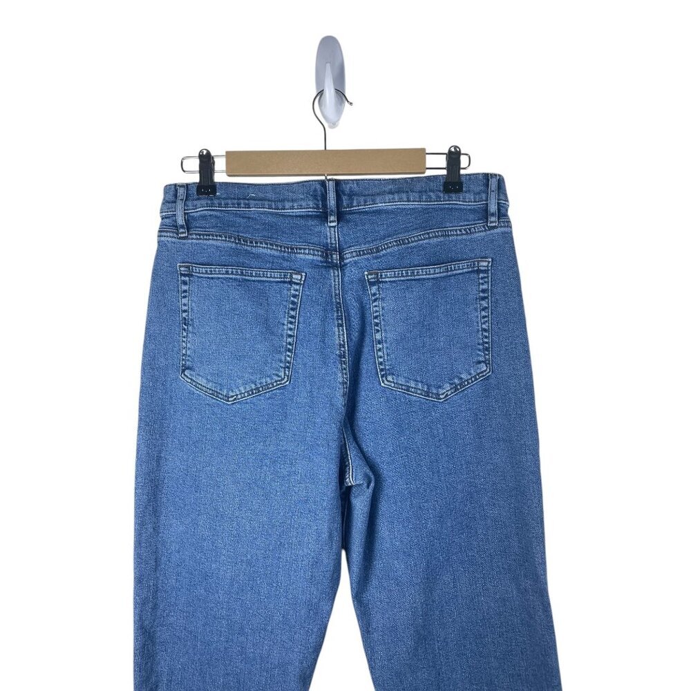 Loft Straight Leg Pintuck Seam Crease Jeans Casual 12 - Picture 6 of 11
